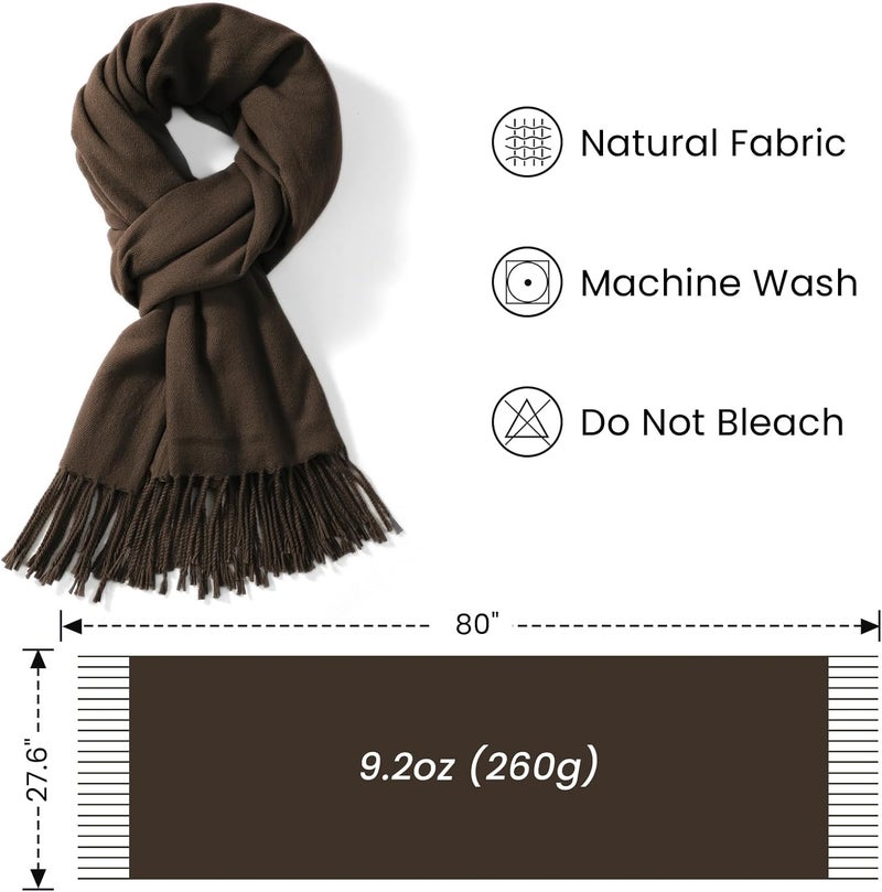 Premillow Scarfs for Women, Winter Scarf, Classic Pashmina Shawls and Wraps, Cashmere Feel Scarfs for Women, Long Scarves - Image 4